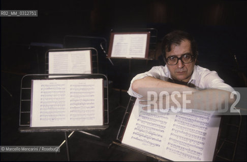Florence, Teatro Comunale, about 1982. Italian composer Luciano Berio / Firenze, Teatro Comunale, 1982 circa. Il compositore Luciano Berio - ©Marcello Mencarini/Rosebud2