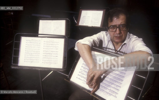 Florence, Teatro Comunale, about 1982. Italian composer Luciano Berio / Firenze, Teatro Comunale, 1982 circa. Il compositore Luciano Berio - ©Marcello Mencarini/Rosebud2