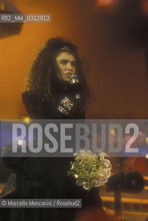 Sanremo Music Festival 1986. Italian pop singer Loredana Bertè performing her song Re / Festival di Sanremo 1986. Loredana Bertè canta Re - ©Marcello Mencarini/Rosebud2