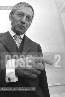 Italian journalist, industrialist and ombudsman Alberto Bertuzzi known for his defense of science against paranormal superstitions (1979) / Alberto Bertuzzi, giornalista, industriale e difensore civico noto per le sue battaglie contro la credenza nel paranormale (1979) - ©Marcello Mencarini/Rosebud2