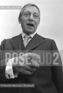 Italian journalist, industrialist and ombudsman Alberto Bertuzzi known for his defense of science against paranormal superstitions (1979) / Alberto Bertuzzi, giornalista, industriale e difensore civico noto per le sue battaglie contro la credenza nel paranormale (1979) - ©Marcello Mencarini/Rosebud2