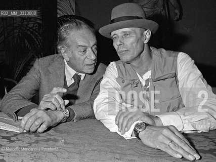 Artists RENATO GUTTUSO and JOSEPH BEUYS, Rome, Palazzo Braschi / RENATO GUTTUSO e  JOSEPH BEUYS, artisti, Roma, palazzo Braschi ©Marcello Mencarini/Rosebud2