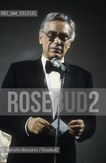 Venice Lido, Venice Film Festival 1988. Festival director Guglielmo Biraghi / Lido di Venezia, Mostra del Cinema di Venezia 1988. Il direttore del festival Guglielmo Biraghi  - ©Marcello Mencarini/Rosebud2