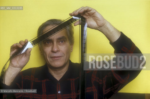 Rome 1987. Italian movie critic Guglielmo Biraghi in his house / Roma 1987. Il critico cinematografico Guglielmo Biraghi nella sua casa - ©Marcello Mencarini/Rosebud2
