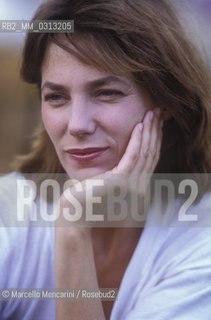 Venice Lido, Venice Film Festival 1987. Britishctress and singer Jane Birkin, starring in Comédie! directed by Jacques Doillon / Lido di Venezia, Mostra del Cinema di Venezia 1987. Lattrice e cantante Jane Birkin, interprete del film Comédie! (Commedia!), diretto da Jacques Doillon - ©Marcello Mencarini/Rosebud2