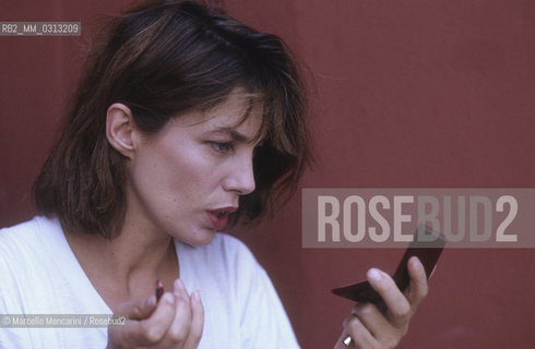 Venice Lido, Venice Film Festival 1987. Britishctress and singer Jane Birkin, starring in Comédie! directed by Jacques Doillon / Lido di Venezia, Mostra del Cinema di Venezia 1987. Lattrice e cantante Jane Birkin, interprete del film Comédie! (Commedia!), diretto da Jacques Doillon - ©Marcello Mencarini/Rosebud2