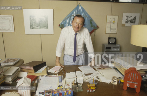 Rome, 1995. Italian journalist Gianni Bisiach / Roma, 1995. Il giornalista Gianni Bisiach - ©Marcello Mencarini/Rosebud2