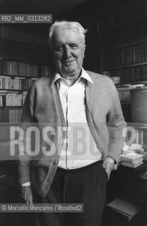 Milan, 1980. Italian literary critic Carlo Bo in his home / Milano, 1980. Il critico letterario Carlo Bo nella sua casa - ©Marcello Mencarini/Rosebud2