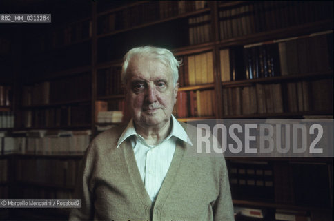 Milan, 1980. Italian literary critic Carlo Bo in his home / Milano, 1980. Il critico letterario Carlo Bo nella sua casa - ©Marcello Mencarini/Rosebud2