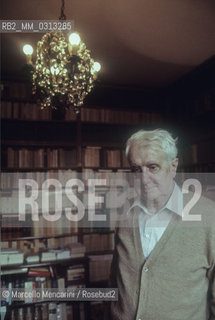 Milan, 1980. Italian literary critic Carlo Bo in his home / Milano, 1980. Il critico letterario Carlo Bo nella sua casa - ©Marcello Mencarini/Rosebud2