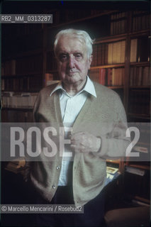 Milan, 1980. Italian literary critic Carlo Bo in his home / Milano, 1980. Il critico letterario Carlo Bo nella sua casa - ©Marcello Mencarini/Rosebud2
