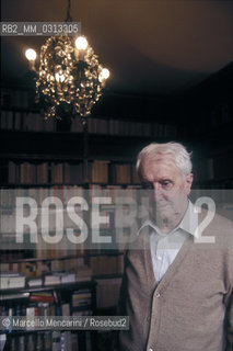 Milan, 1980. Italian literary critic Carlo Bo in his home / Milano, 1980. Il critico letterario Carlo Bo nella sua casa - ©Marcello Mencarini/Rosebud2