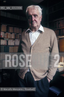 Milan, 1980. Italian literary critic Carlo Bo in his home / Milano, 1980. Il critico letterario Carlo Bo nella sua casa - ©Marcello Mencarini/Rosebud2