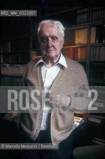 Milan, 1980. Italian literary critic Carlo Bo in his home / Milano, 1980. Il critico letterario Carlo Bo nella sua casa - ©Marcello Mencarini/Rosebud2