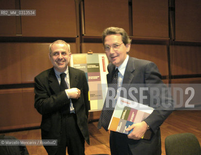 Italian-American art critic Francesco Bonami and manager Franco Bernabé, 2003 / Il critico darte Francesco Bonami e il manager Franco Bernabé, 2003 - ©Marcello Mencarini/Rosebud2