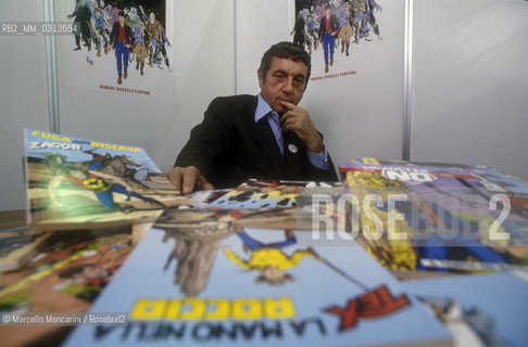 Milan, 1990. Italian comics publisher Sergio Bonelli / Milano, 1990. Leditore di fumetti sergio Bonelli - ©Marcello Mencarini/Rosebud2
