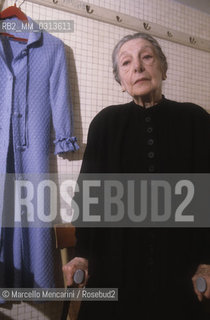 Rome, 1985. Italian actress Paola Borboni in her dressing room before performing / Roma, 1985. Lattrice Paola Borboni nel suo camerino prima di entrare in scena - ©Marcello Mencarini/Rosebud2