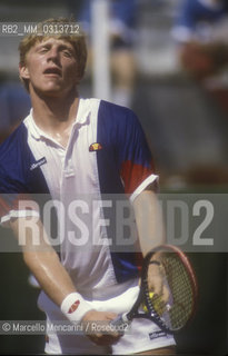 Rome, about 1985. German tennis player Boris Becker / Roma, 1985 circa. il tennista Boris Becker - ©Marcello Mencarini/Rosebud2