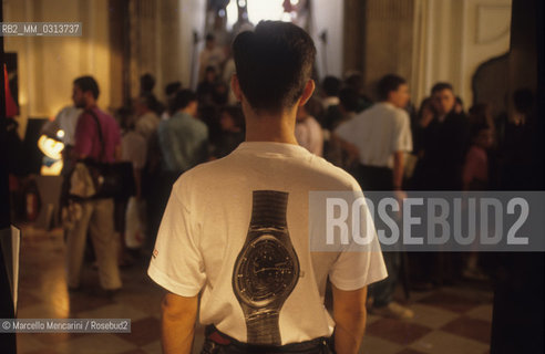 Swatch Exhibition in Venice at Palazzo Ca Vendramin Calergi (Venice Casino), September 12, 1991 / Mostra di orologi Swatch a Venezia, a Palazzo Ca Vendramin Calergi (Casinò di Venezia), 12 settembre 1991 - ©Marcello Mencarini/Rosebud2