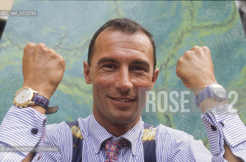 Franco Bosisio, CEO of Smh Italy, branch of Swiss holding company owner of Swatch watches (1991) / Franco Bosisio, amministratore delegato di Smh Italia, filiale della holding svizzera proprietaria degli orologi Swatch (1991) - ©Marcello Mencarini/Rosebud2