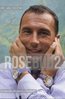 Franco Bosisio, CEO of Smh Italy, branch of Swiss holding company owner of Swatch watches (1991) / Franco Bosisio, amministratore delegato di Smh Italia, filiale della holding svizzera proprietaria degli orologi Swatch (1991) - ©Marcello Mencarini/Rosebud2