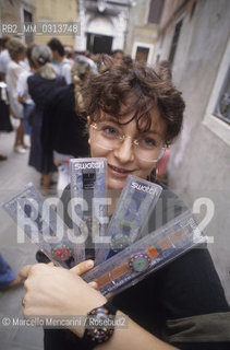 Swatch Exhibition in Venice at Palazzo Ca Vendramin Calergi (Venice Casino), September 12, 1991 / Mostra di orologi Swatch a Venezia, a Palazzo Ca Vendramin Calergi (Casinò di Venezia), 12 settembre 1991 - ©Marcello Mencarini/Rosebud2