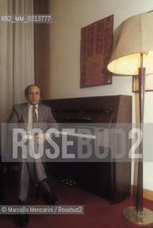 French composer and conductor Pierre Boulez in a dressing room of La Scala Theater (about 1980) / Il compositore e direttore dorchestra Pierre Boulez in un camerino del Teatro alla Scala (1980 circa) - ©Marcello Mencarini/Rosebud2