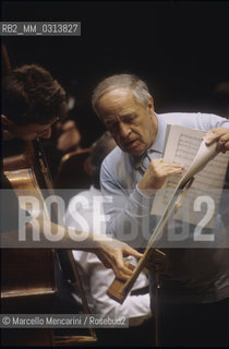 Rome, 1996. French composer and conductor Pierre Boulez during a rehearsal / Roma, 1996Il compositore e direttore dorchestra Pierre Boulez durante una prova - ©Marcello Mencarini/Rosebud2