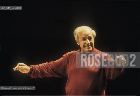 Rome, 1998. French composer and conductor Pierre Boulez during a rehearsal/ Roma, 1998. Il compositore e direttore dorchestra Pierre Boulez durante una prova - ©Marcello Mencarini/Rosebud2