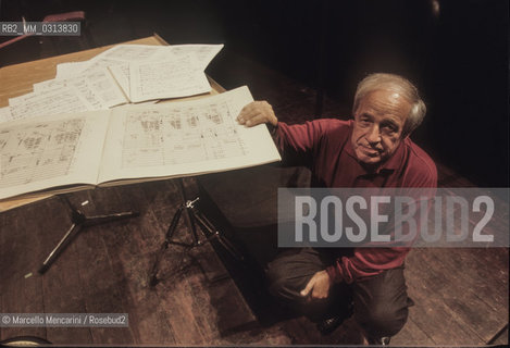 Rome, 1998. French composer and conductor Pierre Boulez / Roma, 1998. Il compositore e direttore dorchestra Pierre Boulez - ©Marcello Mencarini/Rosebud2