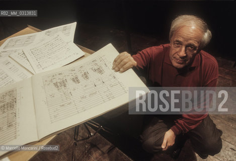 Rome, 1998. French composer and conductor Pierre Boulez / Roma, 1998. Il compositore e direttore dorchestra Pierre Boulez - ©Marcello Mencarini/Rosebud2