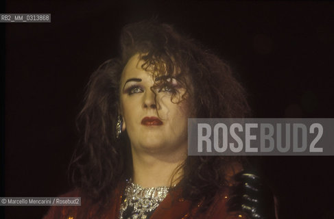Sanremo Music Festival 1984. Boy George guest with his group Culture Club / Festival di Sanremo 1984. Boy George ospite con il suo gruppo, i Culture Club - ©Marcello Mencarini/Rosebud2