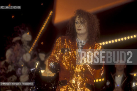 Sanremo Music Festival 1984. Boy George guest with his group Culture Club / Festival di Sanremo 1984. Boy George ospite con il suo gruppo, i Culture Club - ©Marcello Mencarini/Rosebud2