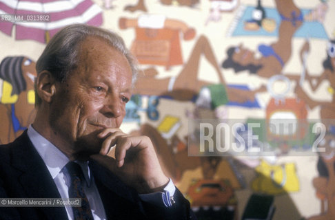 German politician Wily Brandt, 1989 / Il politico tedesco Willy Brandt - ©Marcello Mencarini/Rosebud2