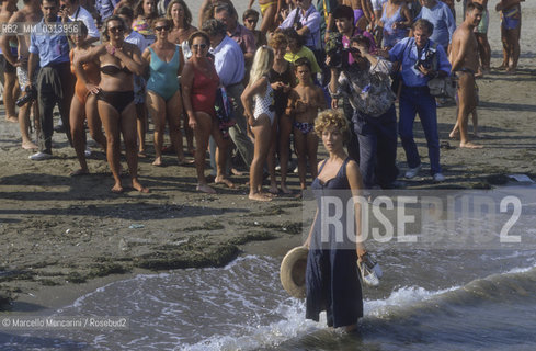 Venice Lido, Venice Film Festival 1992. Italian actress Nancy Brilli / Lido di Venezia, Mostra del Cinema di Venezia 1992. Lattrice Nancy Brilli - ©Marcello Mencarini/Rosebud2