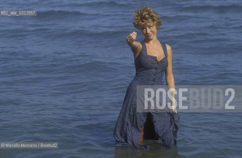 Venice Lido, Venice Film Festival 1992. Italian actress Nancy Brilli / Lido di Venezia, Mostra del Cinema di Venezia 1992. Lattrice Nancy Brilli - ©Marcello Mencarini/Rosebud2