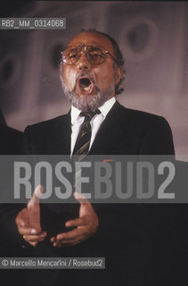 Ariccia (Rome), 1988. Italian opera baritone Renato Bruson performing / Ariccia (Roma), 1988. Il baritono Renato Bruson durante uno spettacolo - ©Marcello Mencarini/Rosebud2