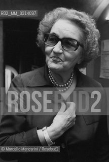 Artistic director of the Foundation Amici della musica (Friends of the Music) in Perugia Alba Buitoni (about 1980) / Alba Buitoni, direttore artistico della fondazione Amici della musica di Perugia (1980 circa) - ©Marcello Mencarini/Rosebud2