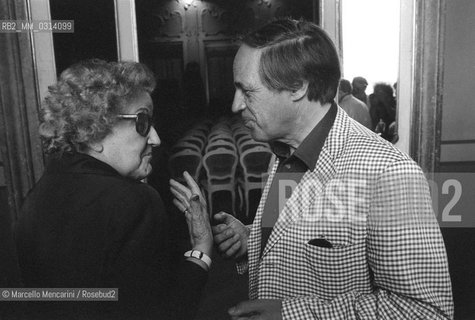 Artistic director of the Foundation Amici della musica (Friends of the Music) in Perugia Alba Buitoni, and director Pierre Boulez (about 1980) / Alba Buitoni, direttore artistico della fondazione Amici della musica di Perugia e il direttore dorchestra Pierre Boulez (1980 circa) - ©Marcello Mencarini/Rosebud2