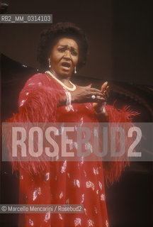 American soprano Grace Bumbry (about 1985) / Il soprano Grace Bumbry (1985 circa) - ©Marcello Mencarini/Rosebud2