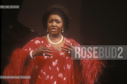 American soprano Grace Bumbry (about 1985) / Il soprano Grace Bumbry (1985 circa) - ©Marcello Mencarini/Rosebud2