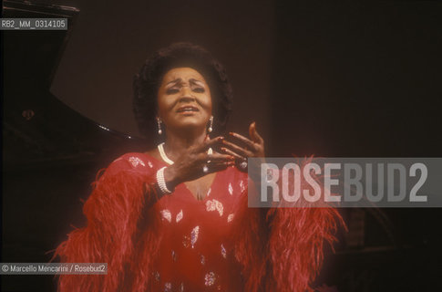 American soprano Grace Bumbry (about 1985) / Il soprano Grace Bumbry (1985 circa) - ©Marcello Mencarini/Rosebud2