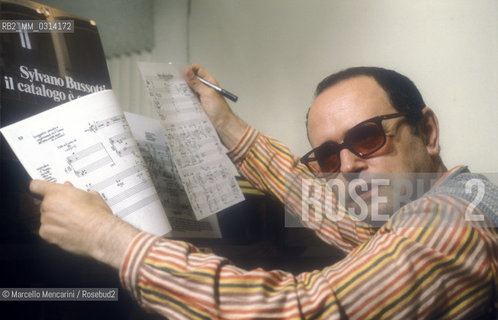 Rome, 1980. Italian composer Sylvano Bussotti / Roma, 1980. Il compositore Sylvano Bussotti - ©Marcello Mencarini/Rosebud2