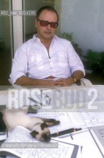 Genazzano (Rome), 1988. Italian composer Sylvano Bussotti at home / Genazzano (Roma), 1988. Il compositore Sylvano Bussotti nella sua casa - ©Marcello Mencarini/Rosebud2