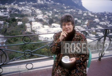 Capri, 1995, British writer Antonia Byatt / Capri, 1995. La scrittrice inglese Antonia Byatt - ©Marcello Mencarini/Rosebud2