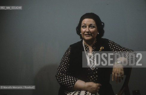 Rome, 1983. Spanish soprano Montserrat Caballé / Roma, 1983. Il soprano Montserrat Caballé - ©Marcello Mencarini/Rosebud2