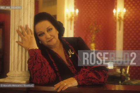 Rome, Excelsior Hotel, 1992. Spanish soprano Montserrat Caballé / Roma, Hotel Excelsior, 1992. Il soprano Montserrat Caballé - ©Marcello Mencarini/Rosebud2