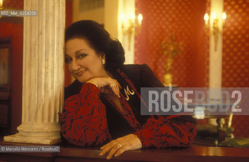 Rome, Excelsior Hotel, 1992. Spanish soprano Montserrat Caballé / Roma, Hotel Excelsior, 1992. Il soprano Montserrat Caballé - ©Marcello Mencarini/Rosebud2