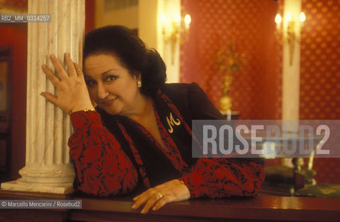 Rome, Excelsior Hotel, 1992. Spanish soprano Montserrat Caballé / Roma, Hotel Excelsior, 1992. Il soprano Montserrat Caballé - ©Marcello Mencarini/Rosebud2