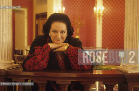 Rome, Excelsior Hotel, 1992. Spanish soprano Montserrat Caballé / Roma, Hotel Excelsior, 1992. Il soprano Montserrat Caballé - ©Marcello Mencarini/Rosebud2